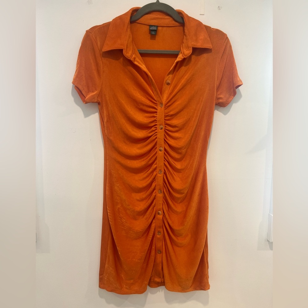 Wild Fable Orange Button-Down Dress - great for October 🎃